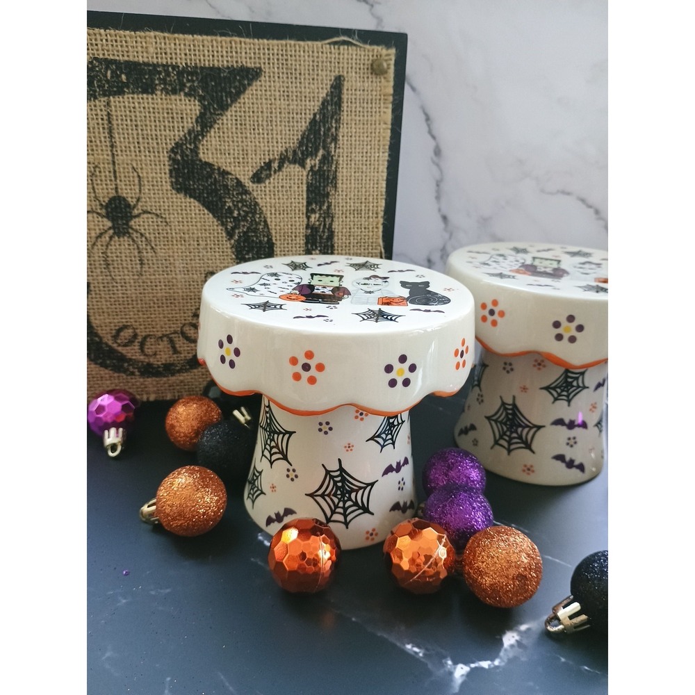 Temp-tations By Tara Halloween Boofetti Cupcake Candle Stands Hand Painted 2 - Picture 8 of 8